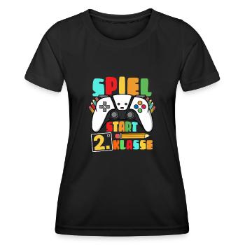 2nd Grade Game Start Gamer - Women's Functional T-Shirt - black - Front - AI Model Female 172 light (172cm)