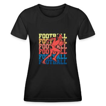 American football - Women's Functional T-Shirt - black - Front - AI Model Female 172 light (172cm)