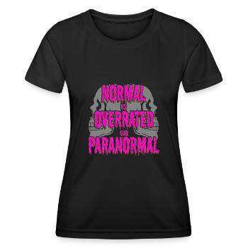 Paranormal Ghost Hunter Normal est surfait cadeaux - T-shirt sport Femme - noir - Devant - AI Model Female 172 light (172cm)
