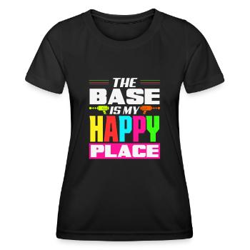 Laser tag d’intérieur tenue de fête laser tag - T-shirt sport Femme - noir - Devant - AI Model Female 172 light (172cm)