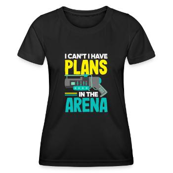 Laser tag d’intérieur tenue de fête laser tag - T-shirt sport Femme - noir - Devant - AI Model Female 172 light (172cm)