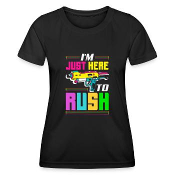 Laser tag d’intérieur tenue de fête laser tag - T-shirt sport Femme - noir - Devant - AI Model Female 172 light (172cm)