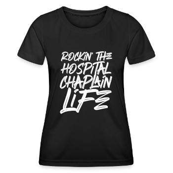 Rockin The Hospital Chaplain Life Spiritual - Frauen Funktions-T-Shirt - Schwarz - Vorne - AI Model Female 172 light (172cm)
