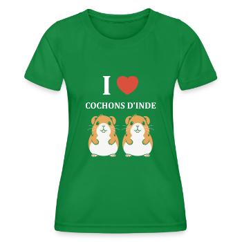 Humour cochon d'ine - T-shirt sport Femme - vert - Devant - AI Model Female 172 dark (172cm)