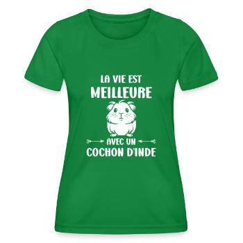 Humour cochon d'ine - T-shirt sport Femme - vert - Devant - AI Model Female 172 dark (172cm)