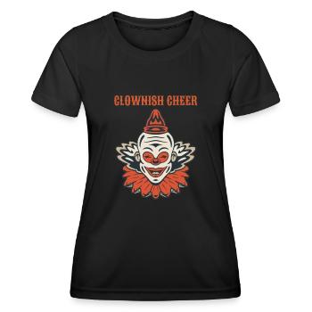 Circus Clown Funny Scary Creep Jester Spooky Joker - Frauen Funktions-T-Shirt - Schwarz - Vorne - AI Model Female 172 light (172cm)