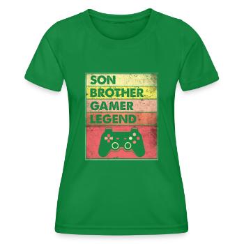 Gaming-Geschenke für Teenager Jungen 8-16 Jahre alt - Frauen Funktions-T-Shirt - Kelly Green - Vorne - AI Model Female 172 dark (172cm)