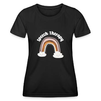 Orthophoniste, orthophoniste, orthophoniste - T-shirt sport Femme - noir - Devant - AI Model Female 172 light (172cm)