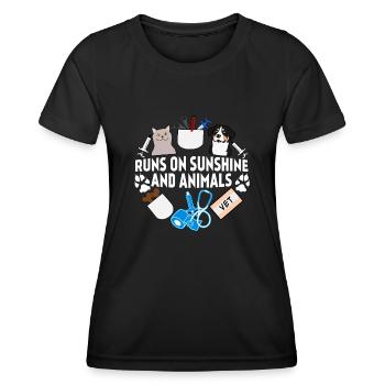 Veterinary Pets Medicine Veterinarian - Frauen Funktions-T-Shirt - Schwarz - Vorne - AI Model Female 172 light (172cm)