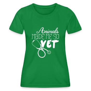 Veterinarian Joke Veterinary Medicine - Women's Functional T-Shirt - kelly green - Front - AI Model Female 172 dark (172cm)