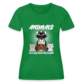 Veterinarian Animals Veterinary Medicine - Women's Functional T-Shirt - kelly green - Front - AI Model Female 172 dark (172cm)