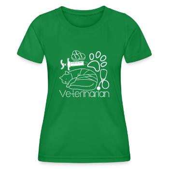 Veterinary Veterinarian Animal Medicine - Women's Functional T-Shirt - kelly green - Front - AI Model Female 172 dark (172cm)
