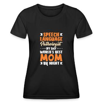 Orthophoniste, orthophoniste, orthophoniste - T-shirt sport Femme - noir - Devant - AI Model Female 172 light (172cm)