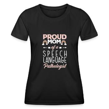 Orthophoniste, orthophoniste, orthophoniste - T-shirt sport Femme - noir - Devant - AI Model Female 172 light (172cm)