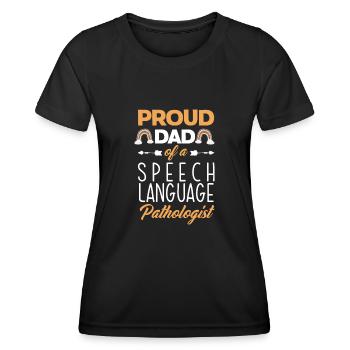 Orthophoniste, orthophoniste, orthophoniste - T-shirt sport Femme - noir - Devant - AI Model Female 172 light (172cm)