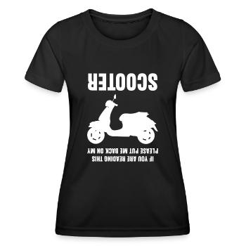 Scooter Blague Moto - T-shirt sport Femme - noir - Devant - AI Model Female 172 light (172cm)