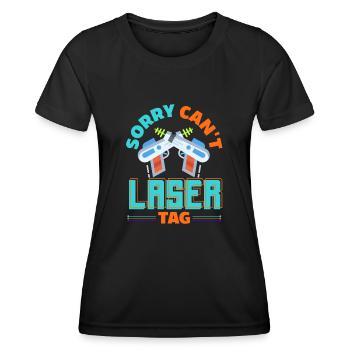 Laser tag d’intérieur tenue de fête laser tag - T-shirt sport Femme - noir - Devant - AI Model Female 172 light (172cm)