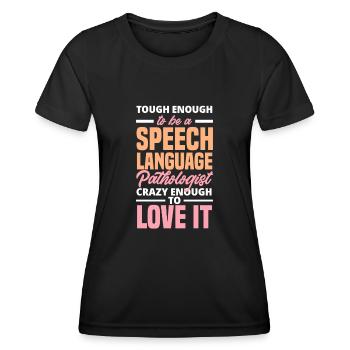 Orthophoniste, orthophoniste, orthophoniste - T-shirt sport Femme - noir - Devant - AI Model Female 172 light (172cm)