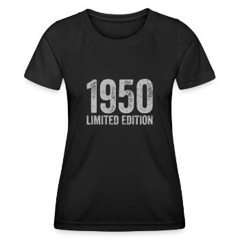 Vintage 1950s Limited Edition Birthday - Women's Functional T-Shirt - black - Front - AI Model Female 172 light (172cm)