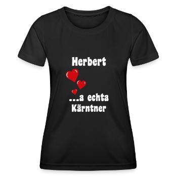 Carinthie Autriche Coeur Hernert - T-shirt sport Femme - noir - Devant - AI Model Female 172 light (172cm)