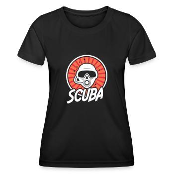 Scuba Underwater Exploration Oxygen Scuba Diving - Frauen Funktions-T-Shirt - Schwarz - Vorne - AI Model Female 172 light (172cm)