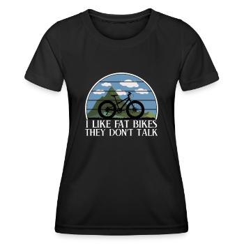 Fatbike Fat Bike Fat Tires Bike - T-shirt sport Femme - noir - Devant - AI Model Female 172 light (172cm)