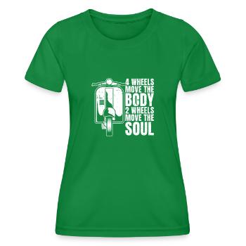 Trottinette - T-shirt sport Femme - vert - Devant - AI Model Female 172 dark (172cm)