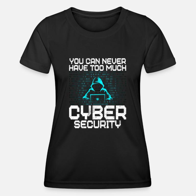 Cyber security hacker hacking - Women's Functional T-Shirt - black