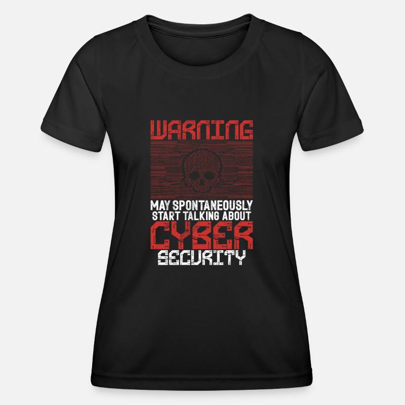 Cyber security hacker hacking - Women's Functional T-Shirt - black