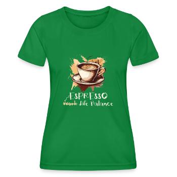 Espresso Life Balance Coffee Espresso Machine - T-shirt sport Femme - vert - Devant - AI Model Female 172 dark (172cm)