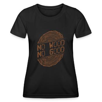 Firewood Carpenter Lumberjack Wood - Women's Functional T-Shirt - black - Front - AI Model Female 172 light (172cm)