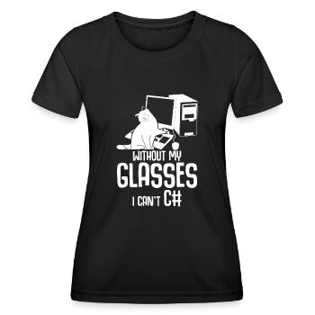 Programmeur Informatique Admin - T-shirt sport Femme - noir - Devant - AI Model Female 172 light (172cm)