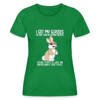 Glasses Misanthrope Spectacles Opticals - Women's Functional T-Shirt - kelly green - Front - AI Model Female 172 dark (172cm)