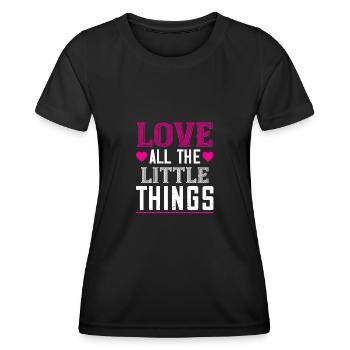 Ich liebe all die kleinen Dinge - Frauen Funktions-T-Shirt - Schwarz - Vorne - AI Model Female 172 light (172cm)