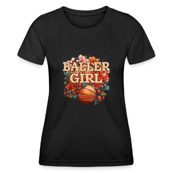Basket-ball Fille Baller Fille - T-shirt sport Femme - noir - Devant - AI Model Female 172 light (172cm)