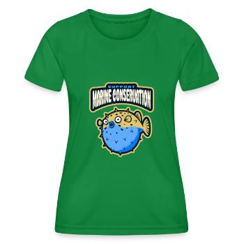 Marine Conservation - Women's Functional T-Shirt - kelly green - Front - AI Model Female 172 dark (172cm)