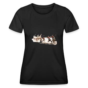 Linieninfanterie 17-18 Jahrhundert Infanterie - Frauen Funktions-T-Shirt - Schwarz - Vorne - AI Model Female 172 light (172cm)