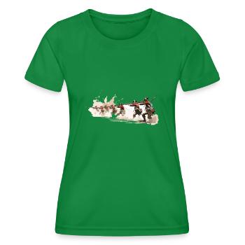 Infanterie de ligne 17-18e siècle Infanterie - T-shirt sport Femme - vert - Devant - AI Model Female 172 dark (172cm)
