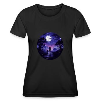 Dog Owner Dog School Walking T-shirt for women - Women's Functional T-Shirt - black - Front - AI Model Female 172 light (172cm)
