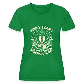 Désolé je ne peux pas je suis sur un violon sérénade spree violi - T-shirt sport Femme - vert - Devant - AI Model Female 172 dark (172cm)