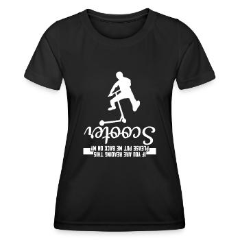 Kick Scooter Skater Scooter Stunt Scooter Kick - Frauen Funktions-T-Shirt - Schwarz - Vorne - AI Model Female 172 light (172cm)