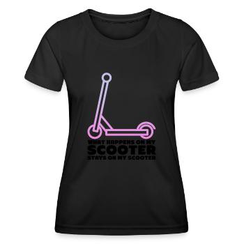 Scooter Rider Kick Skater Scooter Kick Scooter - Frauen Funktions-T-Shirt - Schwarz - Vorne - AI Model Female 172 light (172cm)