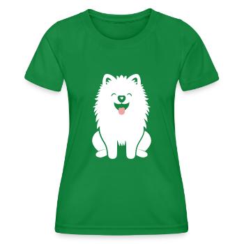 Samoyed - Women's Functional T-Shirt - kelly green - Front - AI Model Female 172 dark (172cm)