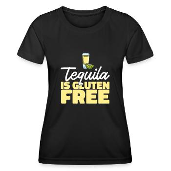 Sans gluten Intolérance au gluten - T-shirt sport Femme - noir - Devant - AI Model Female 172 light (172cm)