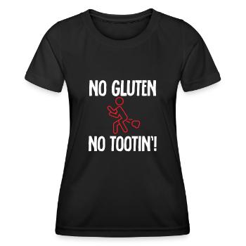 Sans gluten Intolérance au gluten - T-shirt sport Femme - noir - Devant - AI Model Female 172 light (172cm)