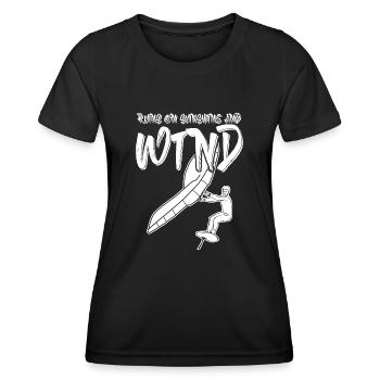 Wing Surf Wing Wing Foil - T-shirt sport Femme - noir - Devant - AI Model Female 172 light (172cm)