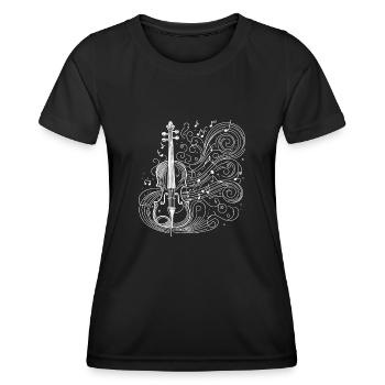 Violin Instrument Violinist Fiddler Violinists - Women's Functional T-Shirt - black - Front - AI Model Female 172 light (172cm)