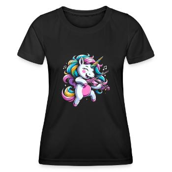 Unicorn Violin Instrument Violinist Fiddler Violin - Women's Functional T-Shirt - black - Front - AI Model Female 172 light (172cm)