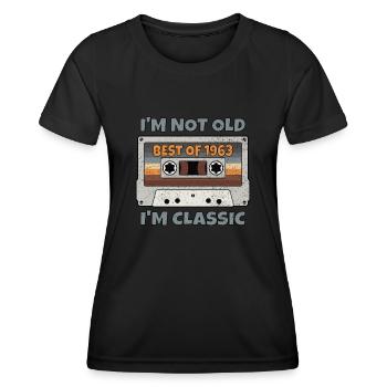I'M NOT OLD I'M CLASSIC BEST OF 1963 Vintage gift - Women's Functional T-Shirt - black - Front - AI Model Female 172 light (172cm)
