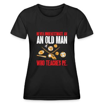 Professeur d’éducation physique Professeur d’éducation physique - T-shirt sport Femme - noir - Devant - AI Model Female 172 light (172cm)